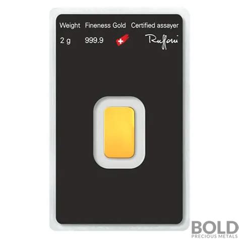 2 Grams Argor Heraeus Gold Bar In Assay BOLD Precious Metals