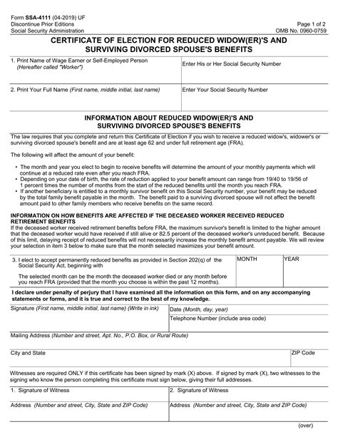 Social Security Administration Ssa Pdf Forms Fillable And Printable