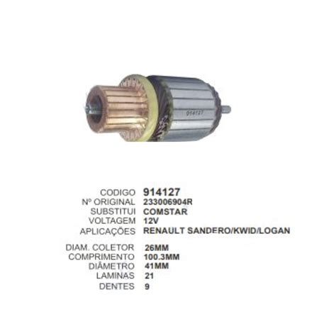 Induzido Partida Comstar Sandero Kwid Logan D