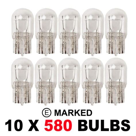 10 X 580 Stop Brake Tail Bulbs Drl Car Auto Van Bulb W215w T20 7443