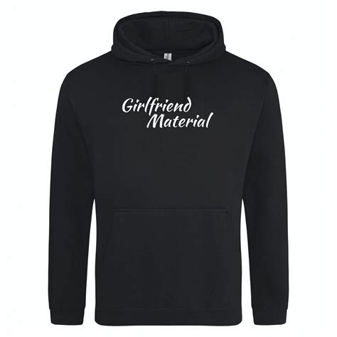 Unisex Hoodie Girlfriend Material Schriftzug Sweatshirt Geschenk Idee