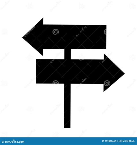 Black Direction Sign Icon on White Background. Vector Stock Vector ...