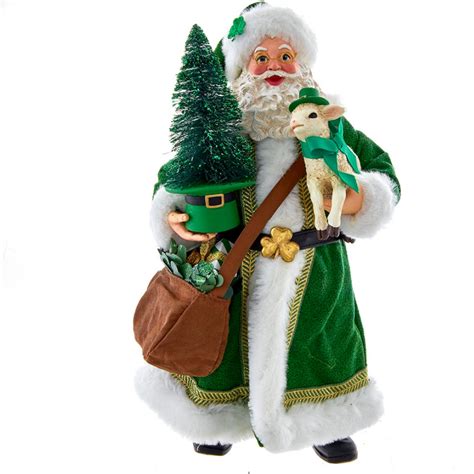 Irish Santa With Tree And Lamb Musical Bridgets Of Erin