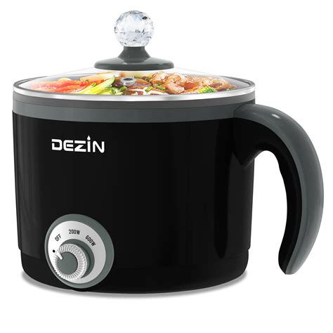 Dezin Hot Pot Electric 1 5L Rapid Noodles Cooker Non Stick Electric Pot Perfect For Ramen Egg