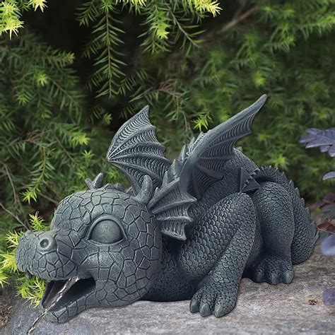 Fountain Dragon Statue Resin Spouting Water Dragon Sculpture Weatherpr ...