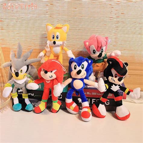 30cm Anime Sonic The Hedgehog Shadow Amy Rose Knuckle Tail Plush Toy