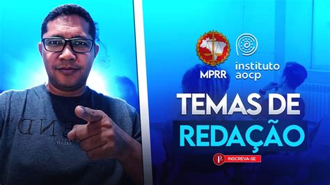 Instituto Aocp Temas De Reda O Youtube