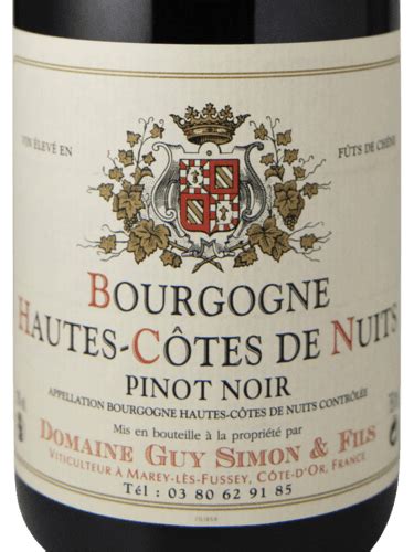 Domaine Guy Simon Fils Bourgogne Hautes Côtes de Nuits Pinot Noir