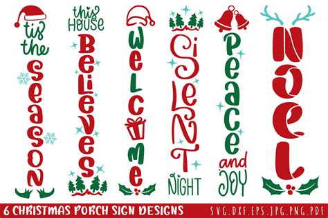 Christmas Porch Sign Svg Bundle By Dapiyupi Thehungryjpeg