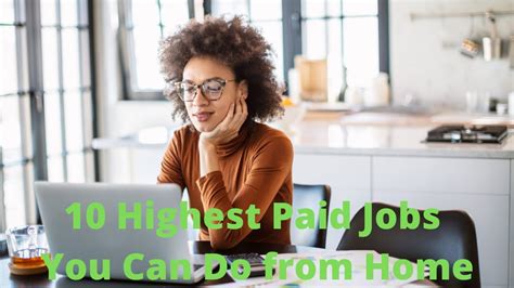 10 Highest Paid Jobs You Can Do From Home Youtube