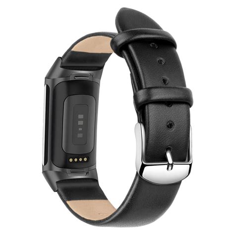 Fitbit Charge Echtleder Armband Schwarz Smartwatcharmbaender De