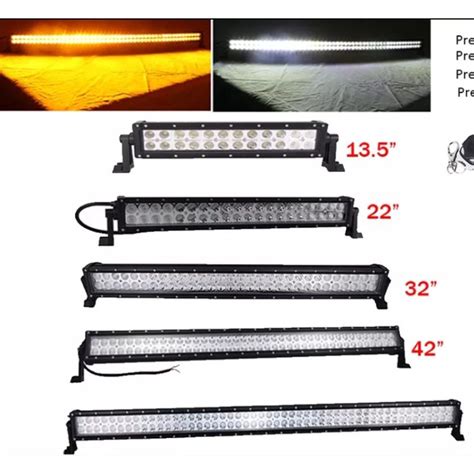 Jual LAMPU SOROT LED BAR LEDBAR PUTIH KUNING 5 MODE AESLUX ECO DOBEL