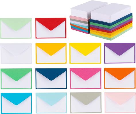 140 Mini Envelopes With White Blank Note Cards Mini Envelopes 4 X 2 7