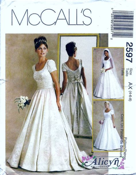 Mccall S Sewing Pattern Alicyn Wedding Dress Bridal Gown Sizes