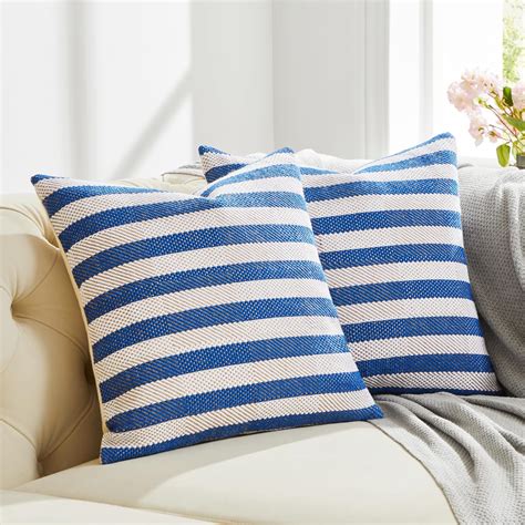 Amazon Gigizaza Pack Of Pillow Covers X Inch Navy Blue Boho