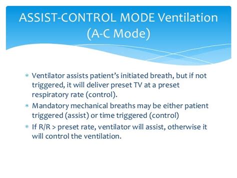 modes of ventilation