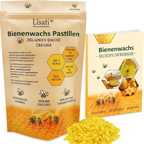 200g natürliche schnell schmelzende Bienenwachs Pastillen vom Imker für