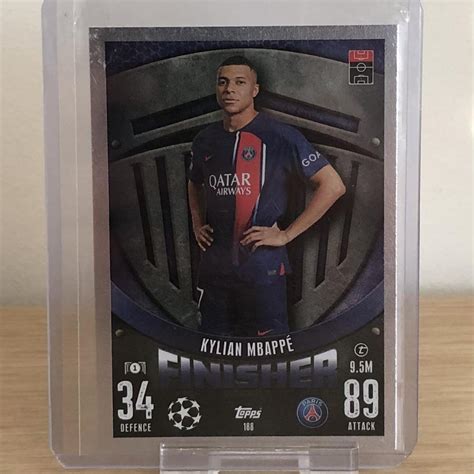 Kylian Mbappe Finisher Foil Card Topps Match Attax Depop