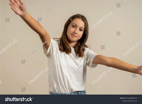 Pretty Spanish Teenage Girl Brunette Hair Stock Photo 2189659237 Shutterstock