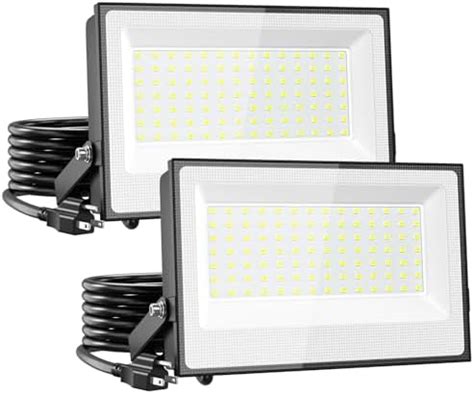 Onforu Pack W Led Flood Light With Plug Lm Super Bright Led