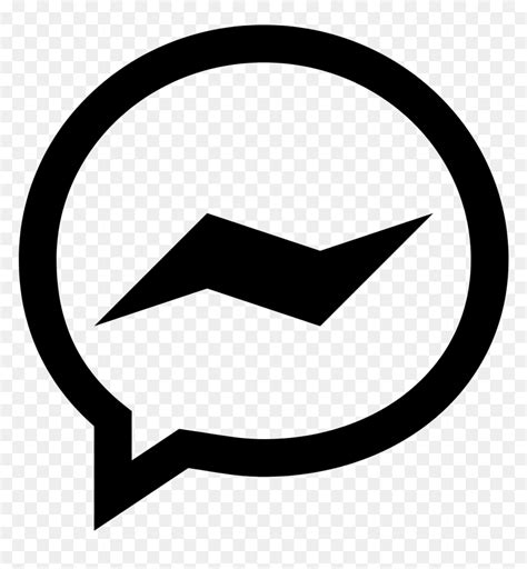 Messenger Icon Png Transparent Black