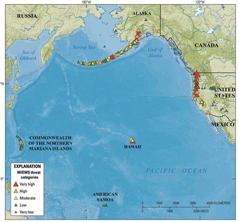 USGS map of American volcanos : r/MapPorn