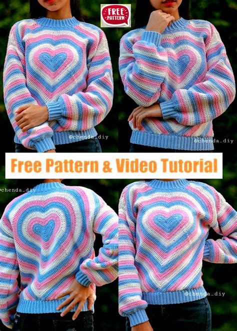 Easy Crochet Ideas Of Winter Sweater Free Videos