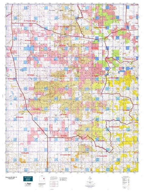 Wyoming Unit 10 Mule Deer Topo Hunting Map Hunting Topo Maps And Hunting Bikes And Accessories