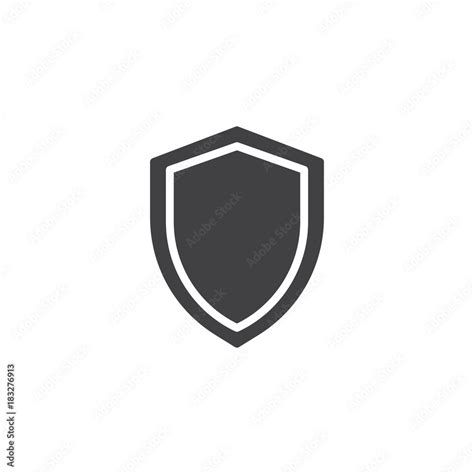 Security shield icon vector, filled flat sign, solid pictogram isolated ...