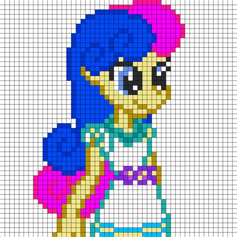 Equestria Girls Bon Bon Part1 Kandi Pattern Pixel Quilting Disney