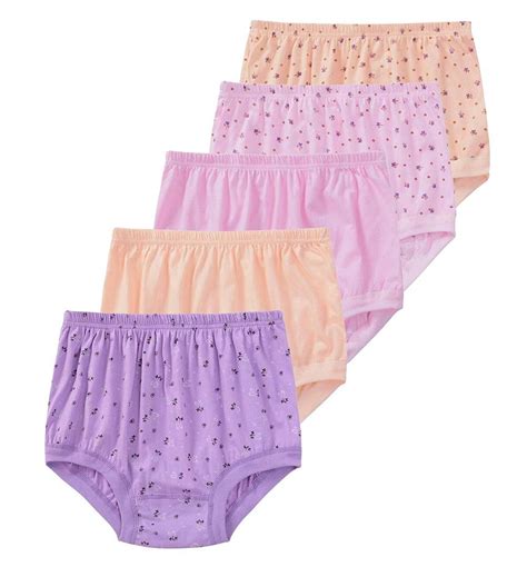 Warmword Size M 4XL 5 Pack Womens Cotton Panties Full Coverage Panty