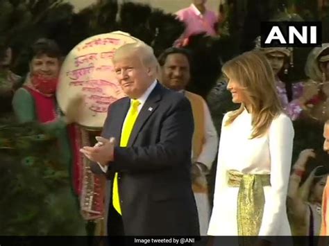 Us President Donald Trump And First Lady Melania Trump Received By Up