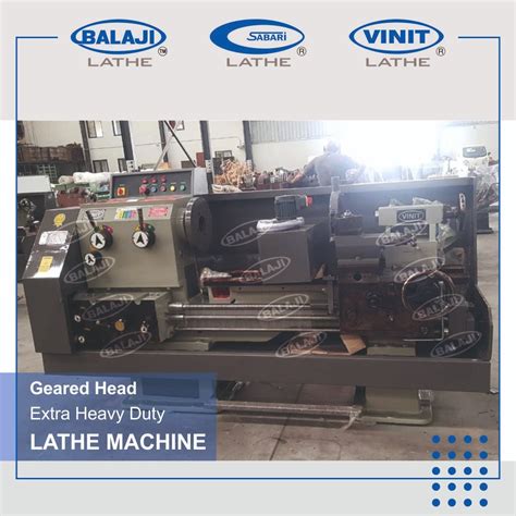 Balaji Vgh Geared Head Heavy Duty Lathe Machine Hardened Bed Ways