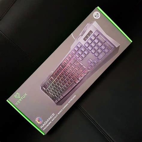 Vertux Radiance Ergonomic Backlit Wired Gaming Keyboard Computers