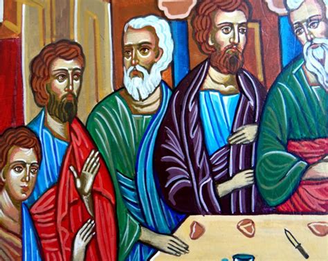 Last Supper Christ and the Disciples Handpainted Icon 24 by - Etsy