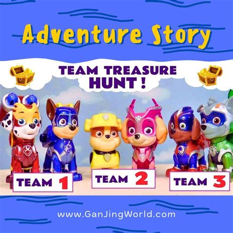 TEAM Paw Patrol Treasure Hunt Adventure Story In 2023 Adventure