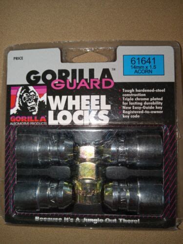 Wheel Locks Gorilla Guard Chrome 14mmx1 50 Acorn 14x1 5 Lug Nut 61641