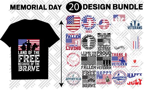 Memorial Day T Shirt Design Bundle Graphic By Graphixee Creative Fabrica