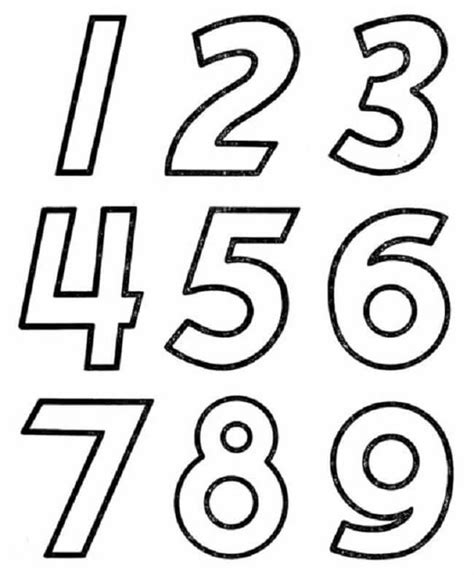 Molde Numeros 0 A 9 - MOLDES DE NÚMEROS PARA IMPRIMIR → de 0 a 9 - Imprima em Casa | Molde de ...