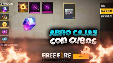 ABRO CAJAS DE FREE FIRE LEGENDARIAS CON CUBOS Y ARMAS Me Saco Un