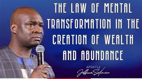 Apostle Joshua Selman The Law Of Mental Transformation In The