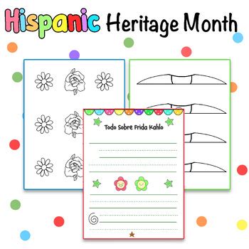 Frida Kahlo Craft And Writing Fun Hispanic Heritage Activity Women