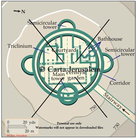 Herodium – Plan Of The Palace-Fortress - Biblewhere