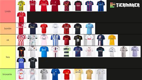 Camisas Dos Principais Times Europeus Para A Temporada Tier List