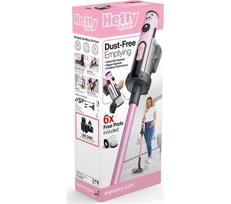 Numatic Hetty Quick Hty Cordless Bagged Vacuum Cleaner Pink