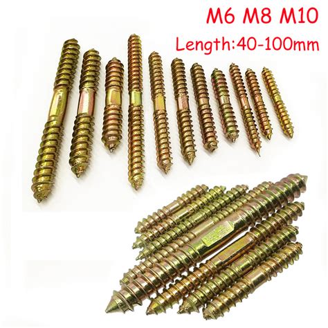 M6 M8 M10 Double Ended Dowel Screw Wood Threaded Self Tapping Rod Bar