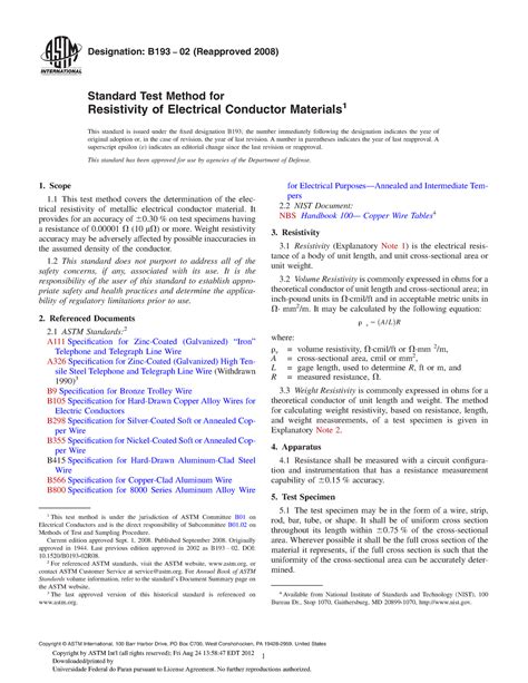 ASTM B193 norma técnica Designation B193 02 Reapproved 2008