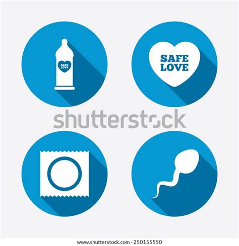 Safe Sex Love Icons Condom Package Stock Vector Royalty Free 250155550 Shutterstock