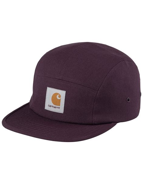 Carhartt Wip Backley 5 Panel Cap Dark Plum Accessories From Fat