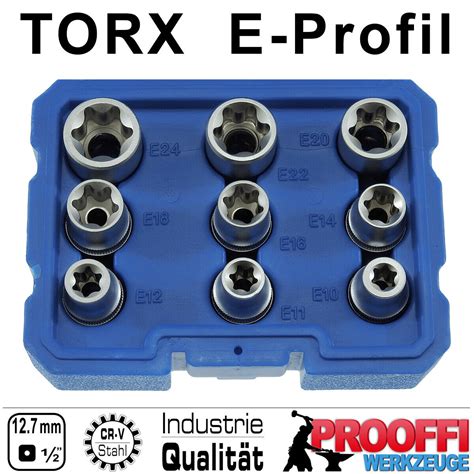 Tlg Torx Stecknuss E Profil E E Steckschl Ssel Satz Profi